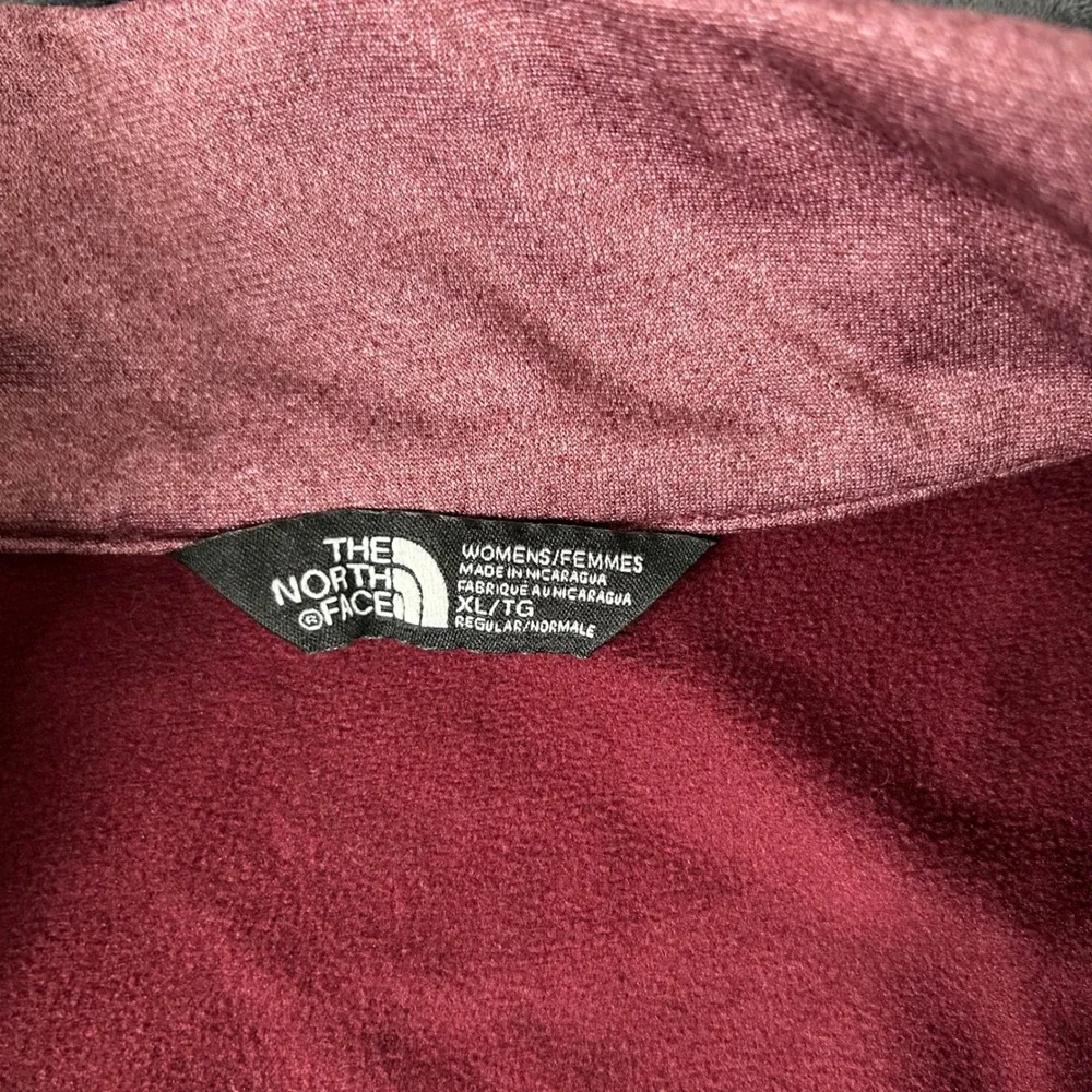 The North Face Full Zip Jacket Mens XL Burgundy Colorblock Fleece Lined 3449